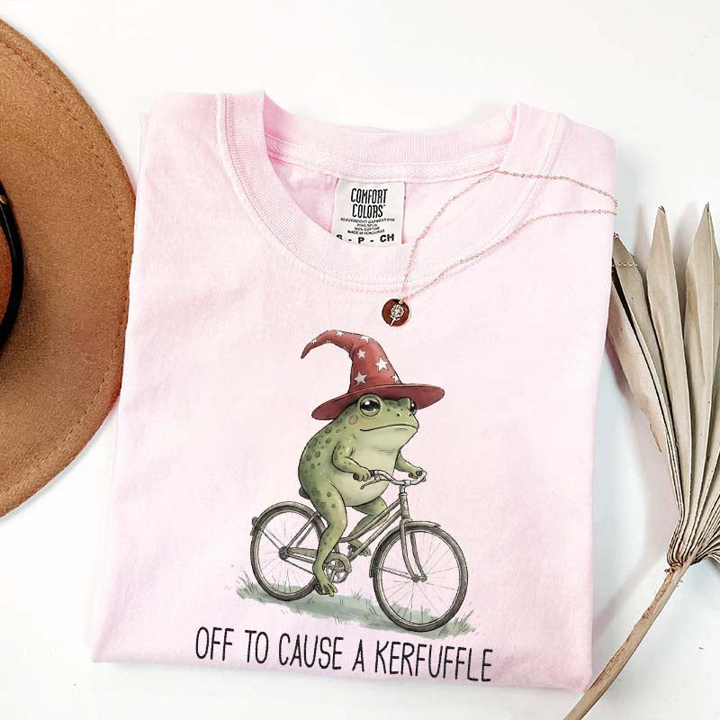 Off To Cause A Kerfuffle Frog T-Shirt