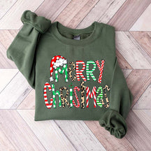 Womens Merry Christmas Cute Sweatshirt