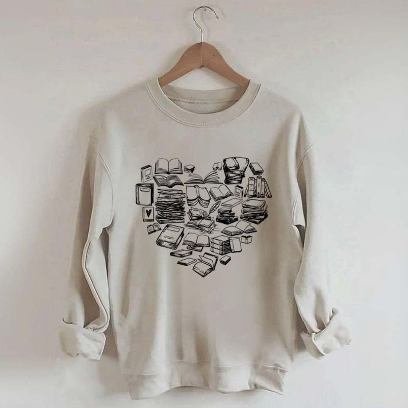 Book Heart Sweatshirt