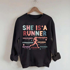 Half Marathon Running Religous Sweatshirt