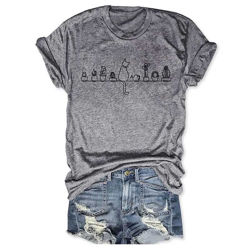 T-shirt Chats et Plantes