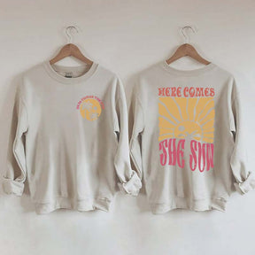 Retro Beach Here Comes the Sun Sweatshirt