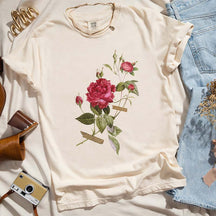 Botanical Rose Wildflower Gardening Nature T-Shirt