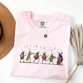Vintage Insect Music Graphic T-Shirt