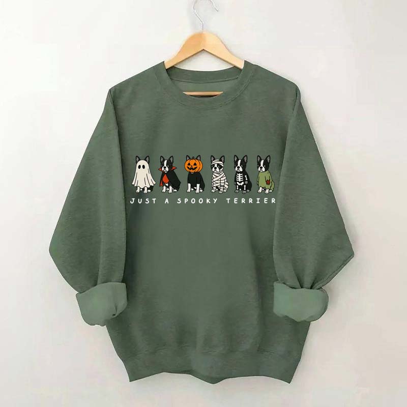 Spooky Boston Terrier Halloween Sweatshirt