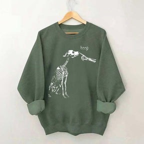 Dog Skeleton Boop Halloween Sweatshirt