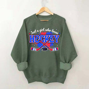 Cozy Gildan Hockey Girl Sweatshirt