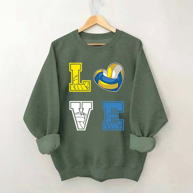 Heart I Love Volleyball Sweatshirt