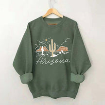Arizona Desert Graphic Retro Cactus Sweatshirt