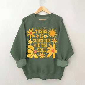 Boho Sunshine In My Soul Hippie Flower Sweatshirt