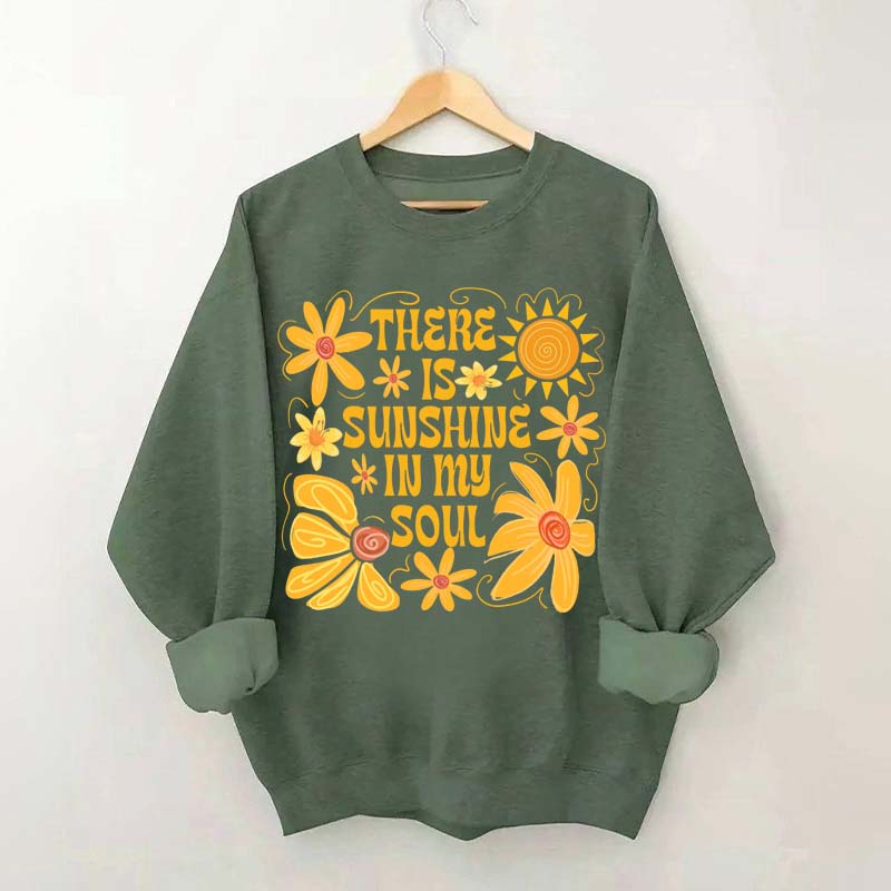 Boho Sunshine In My Soul Hippie Flower Sweatshirt