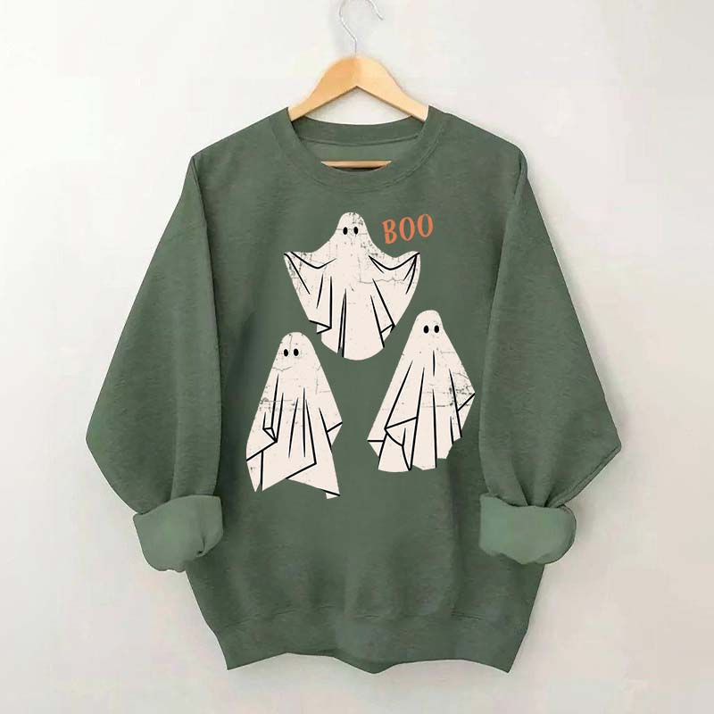 Retro Ghost Boo Sweatshirt