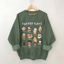Coffee Cats Caffeine Club Sweatshirt