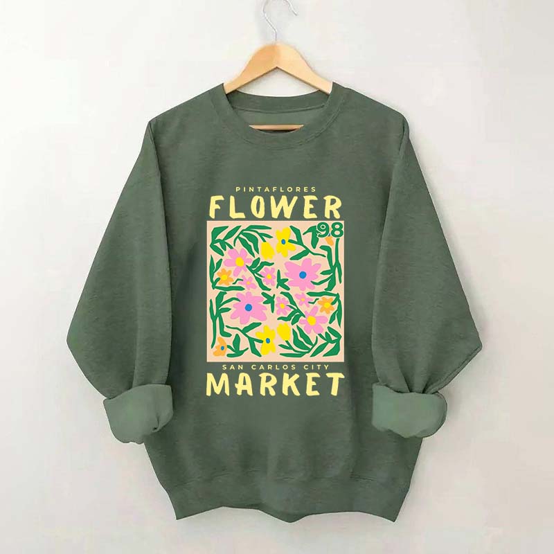 Boho  Pintaflores Floral Sweatshirt