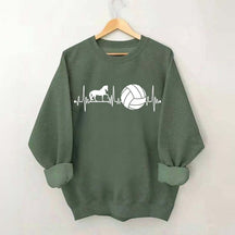 Funny Horse Volleyball Heartbeat Sweatshirt