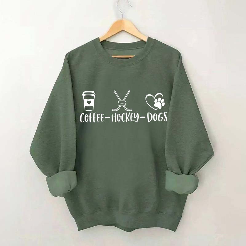 Coffee Hockey Dogs Sweatshirt