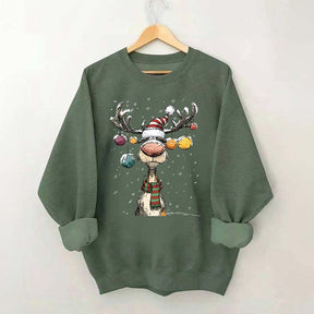 Cute Christmas Vintage Reindeer Sweatshirt