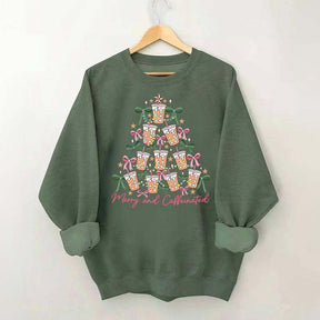 Merry and Caffeinated Tree Sweatshirt