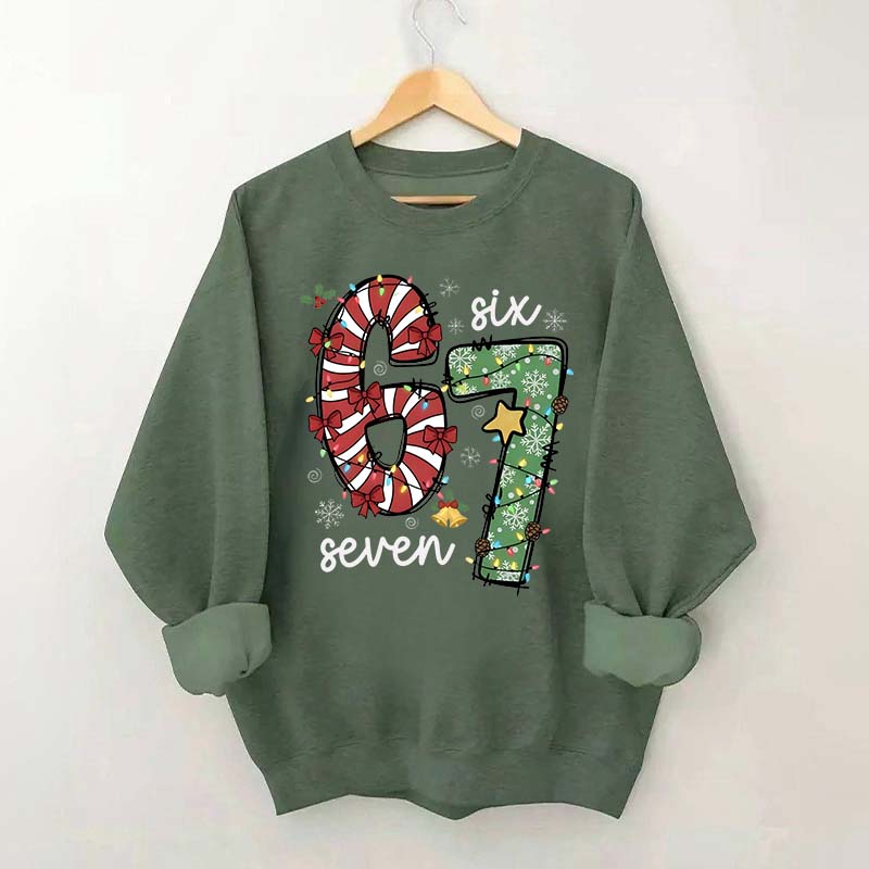 67 Christmas Lights Red Green Xmas Sweatshirt