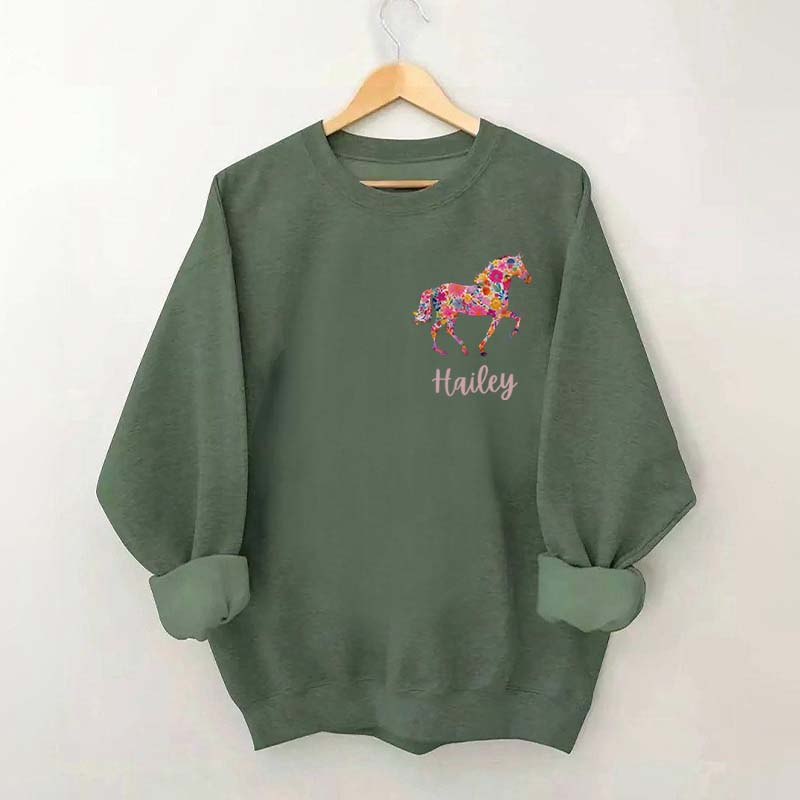 Custom Girl Horse Sweatshirt