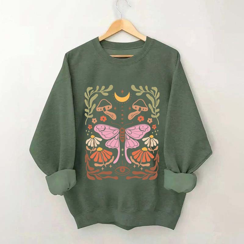 Luna Moth Floral Sweatshirt