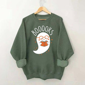 Cute Ghost Booooks Sweatshirt