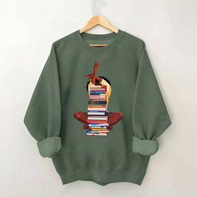 Black Woman With Books Sweatshirt