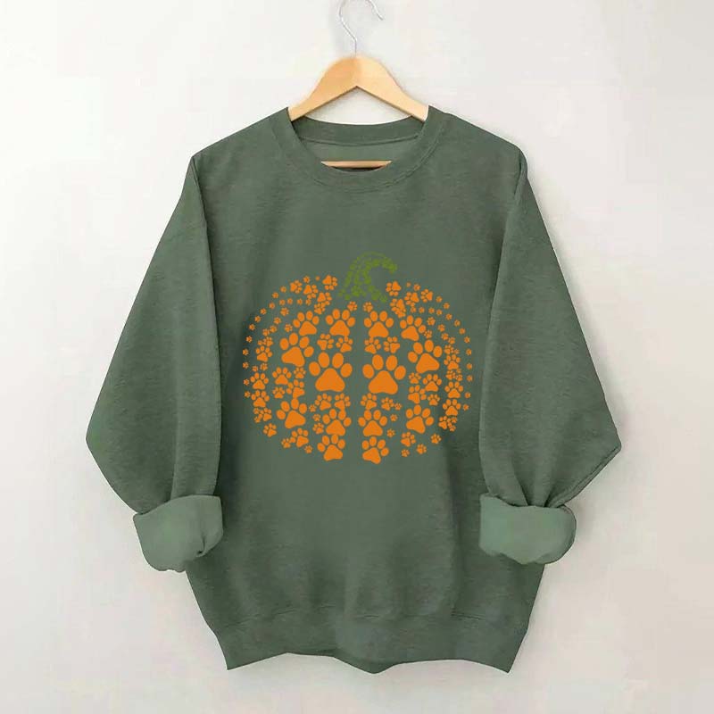 Paw Pumpkin Halloween Dog Sweatshirt