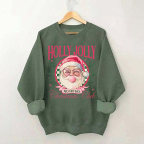 Pink Holly Jolly Christmas Club Sweatshirt
