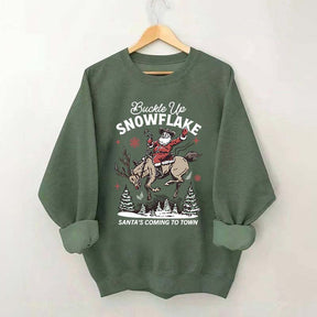 Retro Christmas Cowboy Santa Sweatshirt