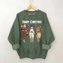 Howdy Christmas Western Cowgirl Rodeo Sweatshirt