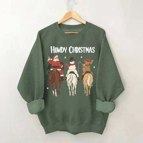 Howdy Christmas Western Cowgirl Rodeo Sweatshirt