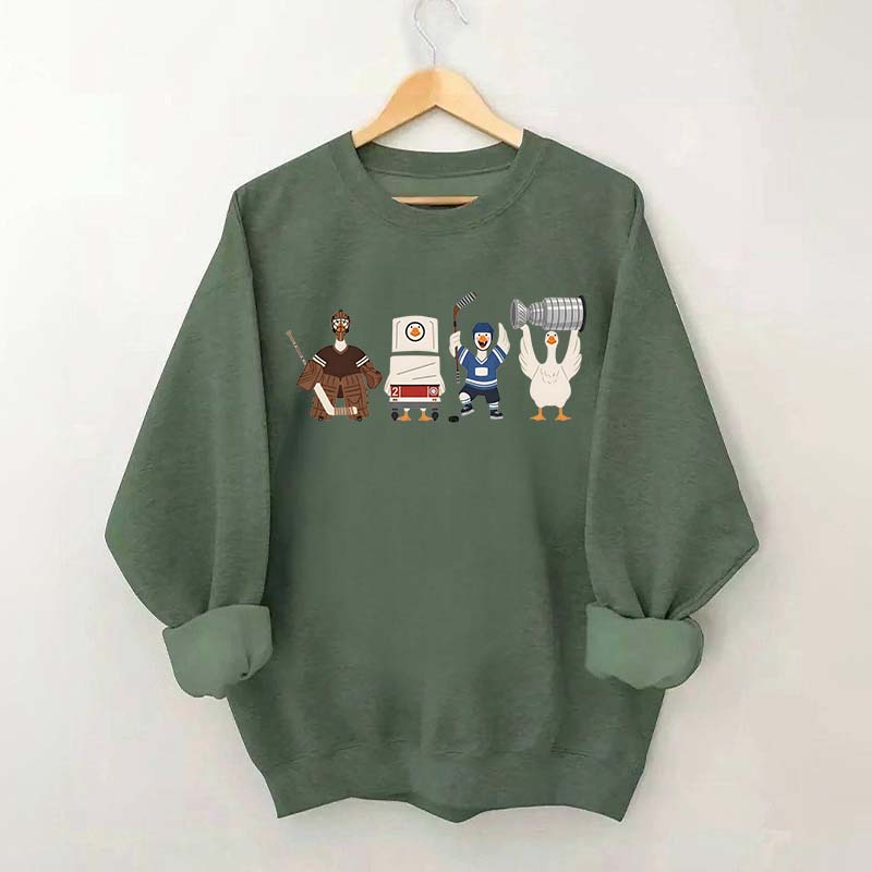 Funny Hockey Goose Sweatshirt
