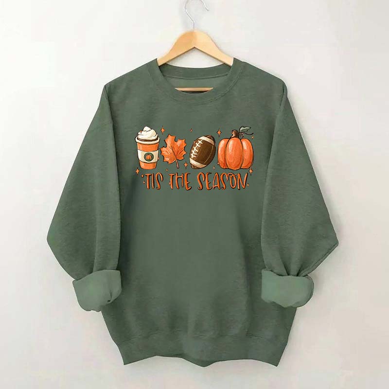 Tis The Season Coffee Football Sweatshirt