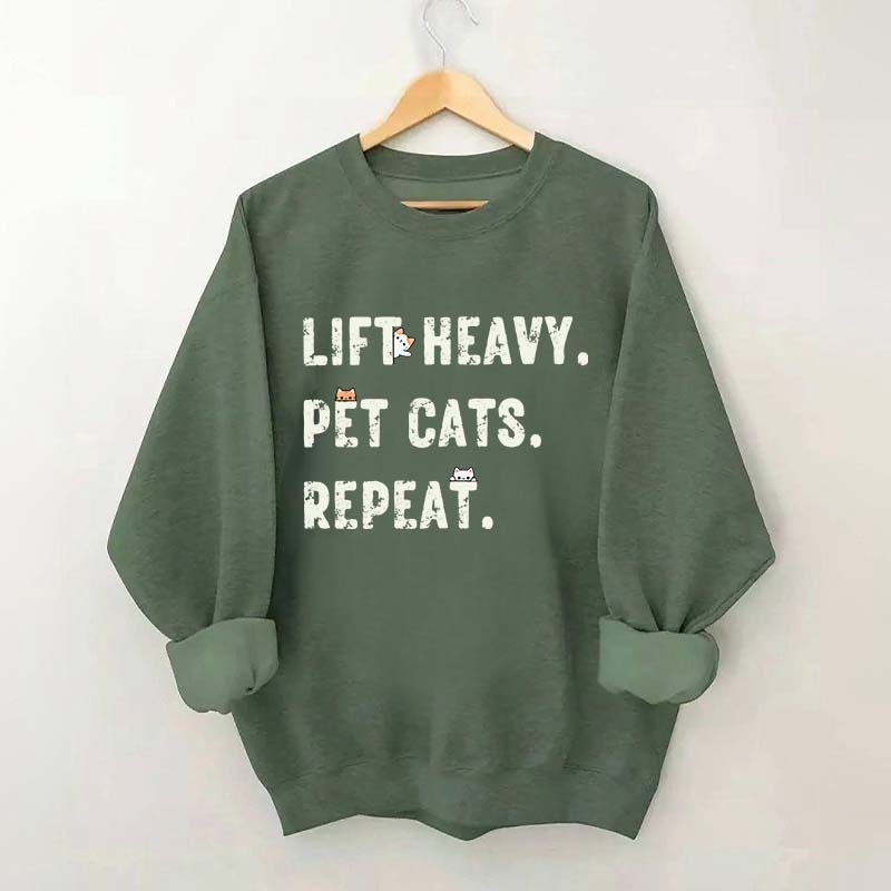 Funny Weight Lifting Cats Sweatshirt