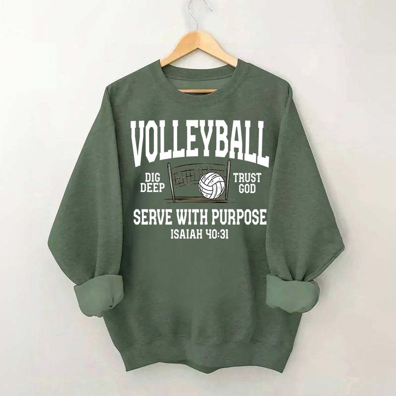 Volleyball Serve with Purpose Coach Sweatshirt