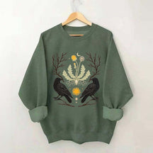 Ostara Raven Pagan Spring Equinox Sweatshirt