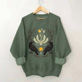 Ostara Raven Pagan Spring Equinox Sweatshirt