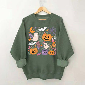Floral Halloween Fall Spooky Season Sweatshirt
