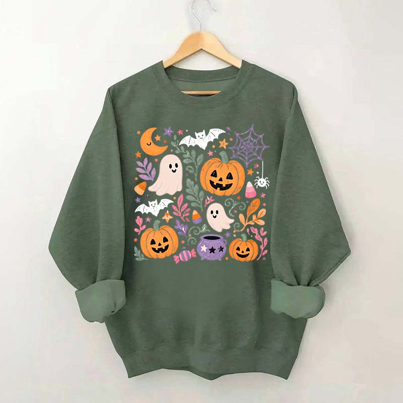 Floral Halloween Fall Spooky Season Sweatshirt