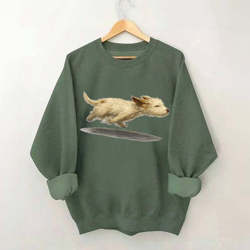 Cute Running Dog Sweatshirt