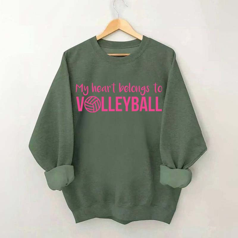 My Heart Belongs to Volleyball Sweatshirt