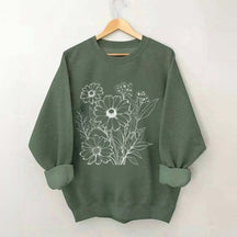 Retro Outline Wildflower Sweatshirt