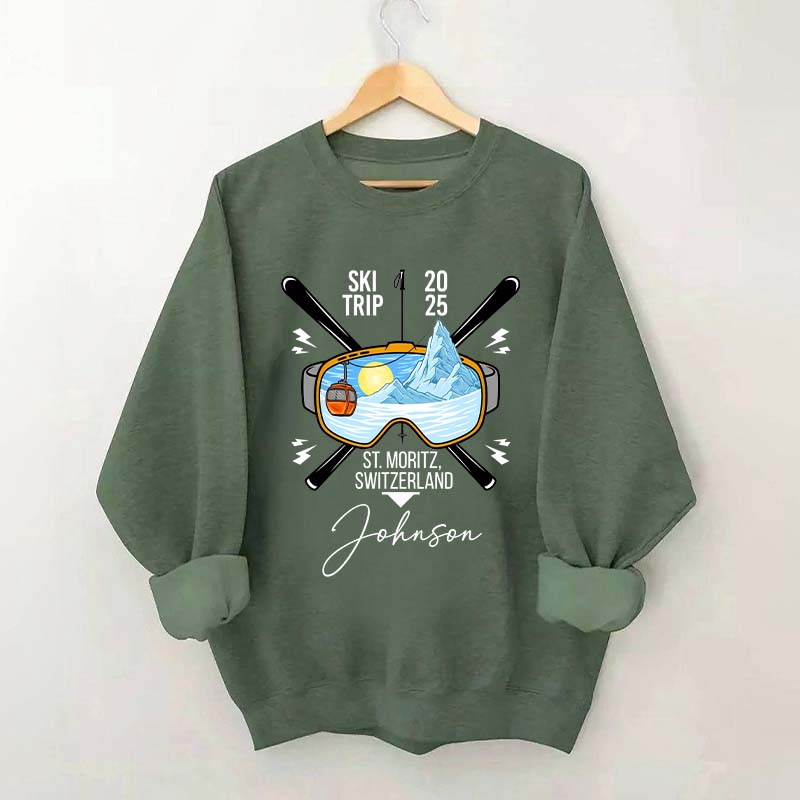 Custom Family Ski Vacation Sweatshirt