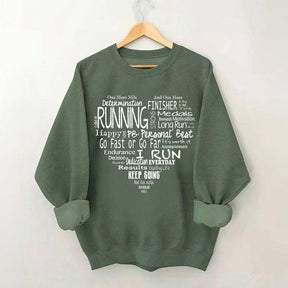 Run Happy Heart Sweatshirt
