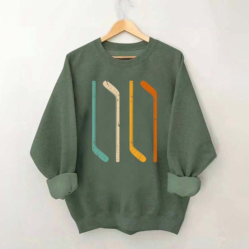 Ice Hockey Stick Vintage Sweatshirt