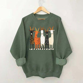 Colorful Goat Funny Farm Animal Sweatshirt