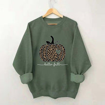 Hello Fall Leopard Pumpkin Sweatshirt