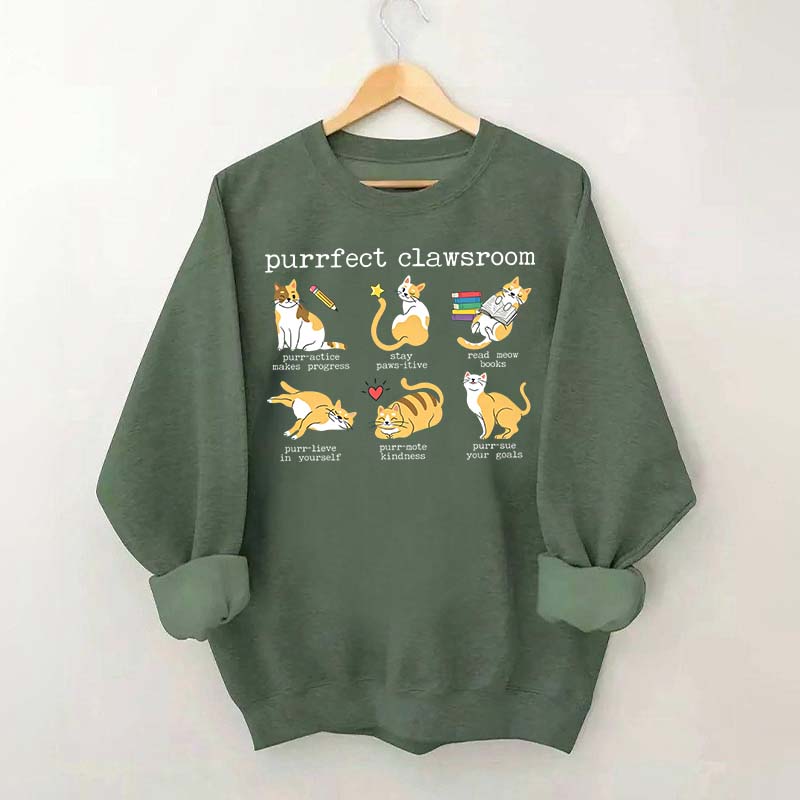 Teacher Puns Cat Lover Sweatshirt
