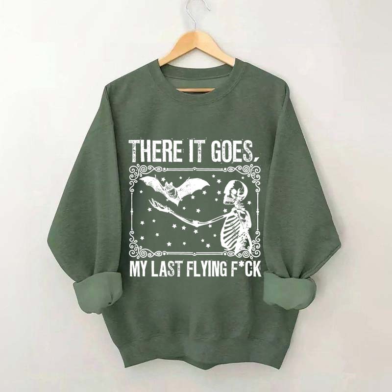 Skeleton Bat Spooky Halloween Sweatshirt